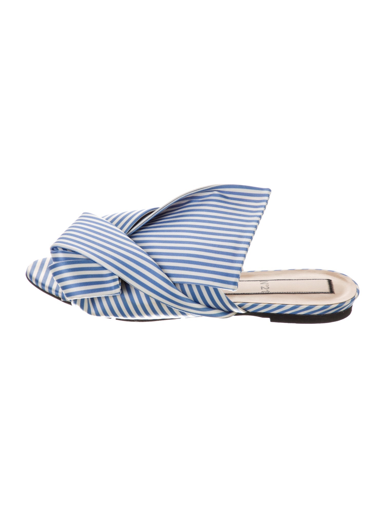Nº 21 Satin Striped Slides